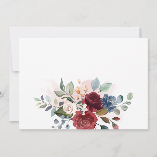 Ich habe Burgunder Blumengrün bewegt Ankündigung (Rückseite)