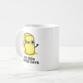 Ich habe Butter Days Funny Food Pun gesehen Kaffeetasse (Vorderseite Links)