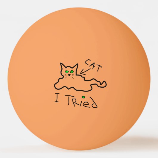 Ich habe Cat Ping Pong Ball getestet Tischtennisball (Vorderseite)