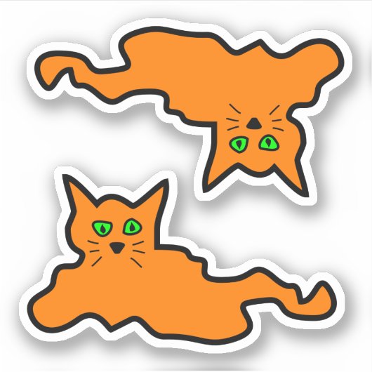 Ich habe Cat Vinyl Stickers getestet Aufkleber (Vorderseite)