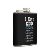 Ich habe CDO Black Funny OCD Spaß Flachmann (Rechts)