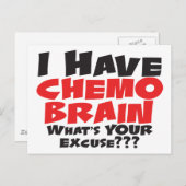 Ich habe Chemo Brain Postkarte (Vorne/Hinten)