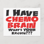 Ich habe Chemo Brain Postkarte (Vorderseite)