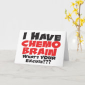 Ich habe Chemo Gehirn Karte (Gelbe Blume)