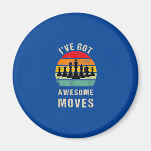 Ich habe coole Moves Schachspieler Magnet