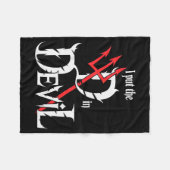 Ich habe D in Teufel Halloween Lustiges Paar Hallo Fleecedecke (Vorderseite (Horizontal))