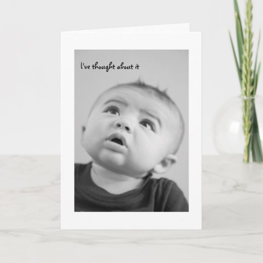 Ich habe darüber nachgedacht karte (Vorderseite)