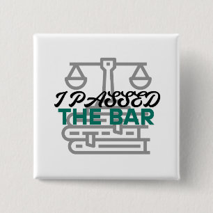 "Ich habe das Bar Exam bestanden"-Button Button