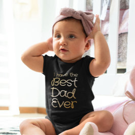Ich habe das beste Papa, das je schwarzes Gold geg Baby Strampler