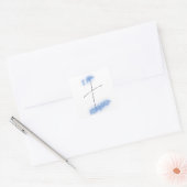 Ich habe das Blaue Kreuz Quadratischer Aufkleber (Umschlag)