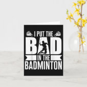 Ich habe das Böse in Badminton Athlete Badminton S Karte (Gelbe Blume)