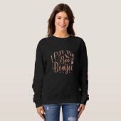 Ich habe das Buch in Boujei - Gold Glitzer hallowe Sweatshirt (Vorne ganz)