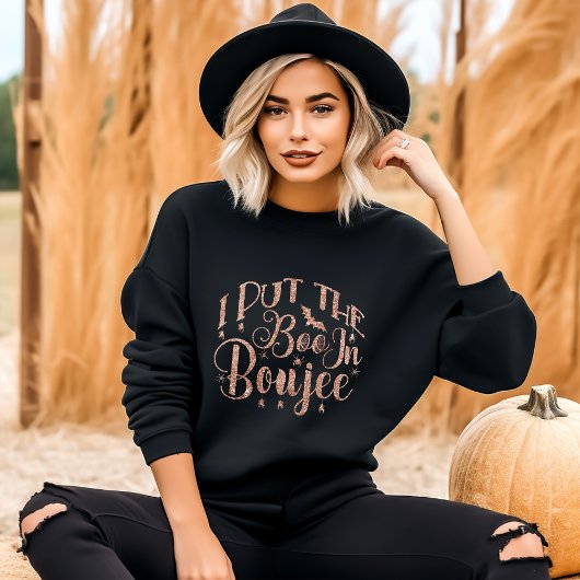 Ich habe das Buch in Boujei - Gold Glitzer hallowe Sweatshirt