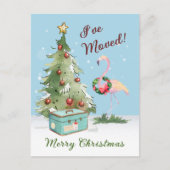 Ich habe das Budget Flamingo Weihnachtsbaum versch Ankündigungspostkarte (Vorderseite)