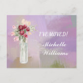 Ich habe das Budget Wasserfarben-Rosa-Flora-Bewegu Ankündigungspostkarte (Vorderseite)