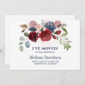 Ich habe das Burgunder Botanische Flora-Bewegung v Ankündigung (Vorne/Hinten)