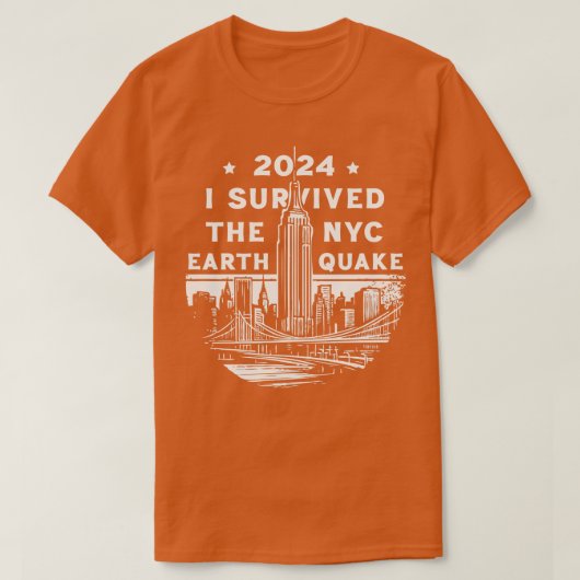 Ich habe das Erdbeben von Nymc 2024 überlebt T-Shirt (Design vorne)