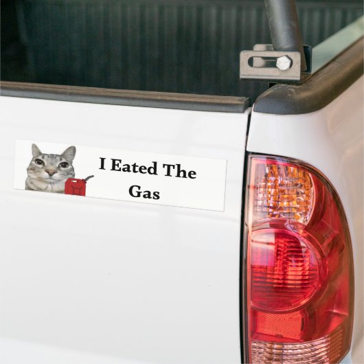 Ich habe das Gas gegessen | Funny Cat Meme Sticker Autoaufkleber (Auf Lkw)