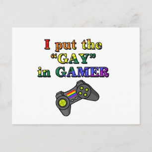 Ich habe das GAY in Gamer Postkarte
