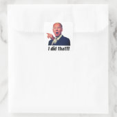 ICH HABE DAS GESCHAFFT - Biden 1½" (Blatt 20) Quadratischer Aufkleber (Tasche)