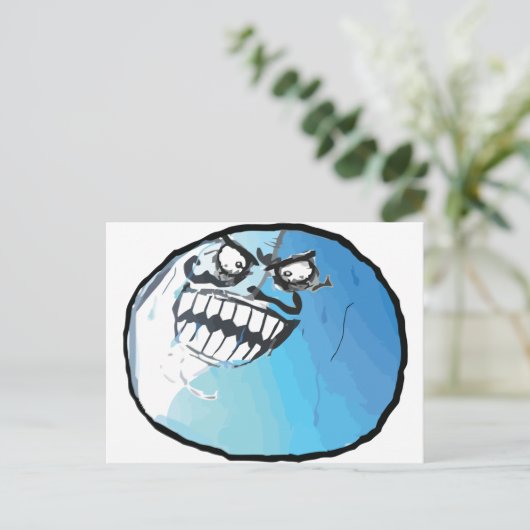 Ich habe das Gesicht gelogen Postkarte (Stehend Vorderseite)