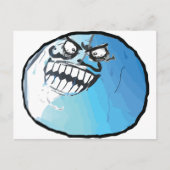 Ich habe das Gesicht gelogen Postkarte (Vorderseite)