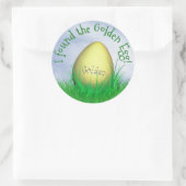 "Ich habe das goldene Ei gefunden" Ostereierjagd Runder Aufkleber (Tasche)