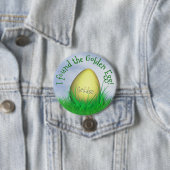 "Ich habe das goldene Ei gefunden" Typografie Grün Button (Beispiel)