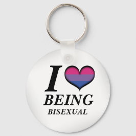 Ich habe das Herz, ein bisexuelles Design-Pride-Fl Schlüsselanhänger