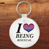 Ich habe das Herz, ein bisexuelles Design-Pride-Fl Schlüsselanhänger (Vorderseite)