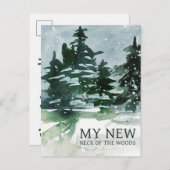 Ich habe das Kiefernwald-Wasser verlegt Ankündigungspostkarte (Vorne/Hinten)