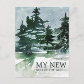 Ich habe das Kiefernwald-Wasser verlegt Ankündigungspostkarte (Vorderseite)
