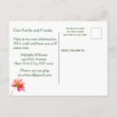 Ich habe das klassische Elegant Pastel Floral Movi Ankündigungspostkarte (Rückseite)