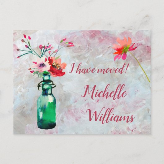 Ich habe das klassische Elegant Pastel Floral Movi Ankündigungspostkarte (Vorderseite)