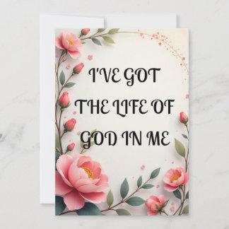 Ich habe das Leben Gottes in mir Got Feiertagskarte