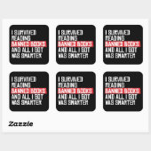 Ich habe das Lesen verbotener Bücher überlebt Quadratischer Aufkleber (Blatt)