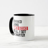 Ich habe das Lesen verbotener Bücher überlebt Tasse (Vorderseite Links)