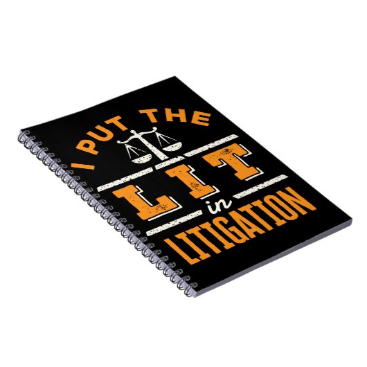 Ich habe das Lit in ein Gerichtsverfahren gestellt Notizblock (Rechte Seite)