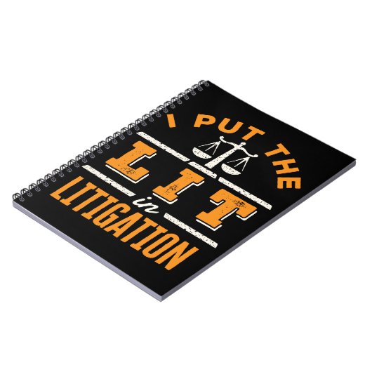 Ich habe das Lit in ein Gerichtsverfahren gestellt Notizblock (Linke Seite)