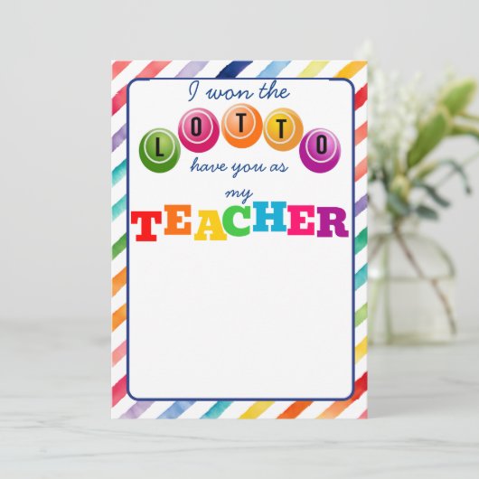 Ich habe das Lotto gewonnen, dass Sie unser Karten (Stehend Vorderseite)