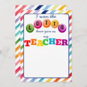 Ich habe das Lotto gewonnen, dass Sie unser Karten (Vorne/Hinten)