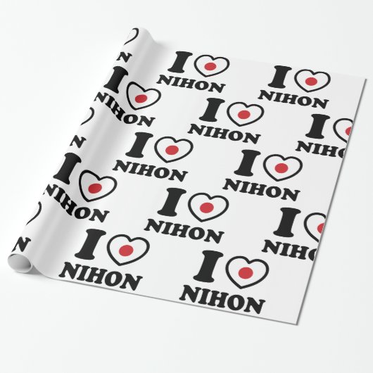 ICH HABE DAS NIHON WRAPPING PAPIER HERZEN [LIEBE] GESCHENKPAPIER (Ungerollt)