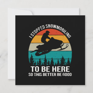 Ich habe das Schneemobilfahren aufgegeben, um hier