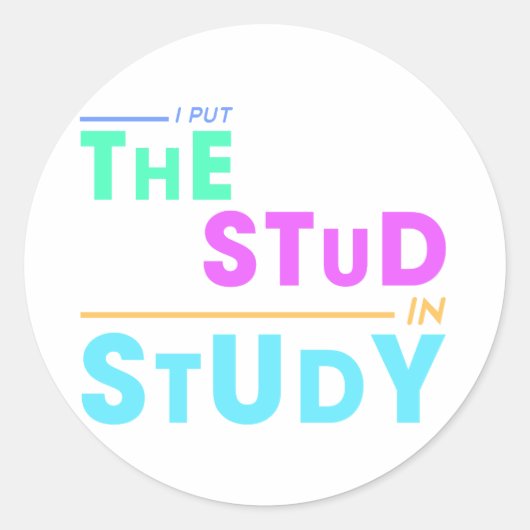 Ich habe das Studium in Study - Funny Student Desi Runder Aufkleber (Vorderseite)