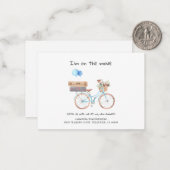 Ich habe das Wasserfarben-Chic-Wohnhaus verschoben Mitteilungskarte (Vorderseite/Rückseite Beispiel)