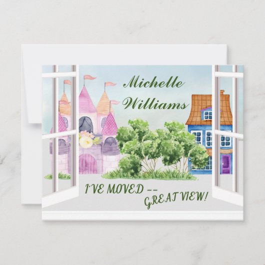 Ich habe das Wasserfarben-City-Budget verschoben Ankündigung (Vorderseite)