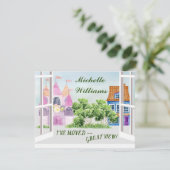 Ich habe das Wasserfarben-City-Budget verschoben Ankündigung (Stehend Vorderseite)