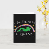 Ich habe das Y in Legasthenie Funny Cute Frog  Karte (Gelbe Blume)