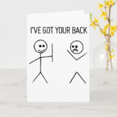 ICH HABE DEINE, Freunde Strichmännchen Freundschaf Karte (Gelbe Blume)