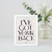 Ich habe deine schwarze Flachkarte got (Stehend Vorderseite)